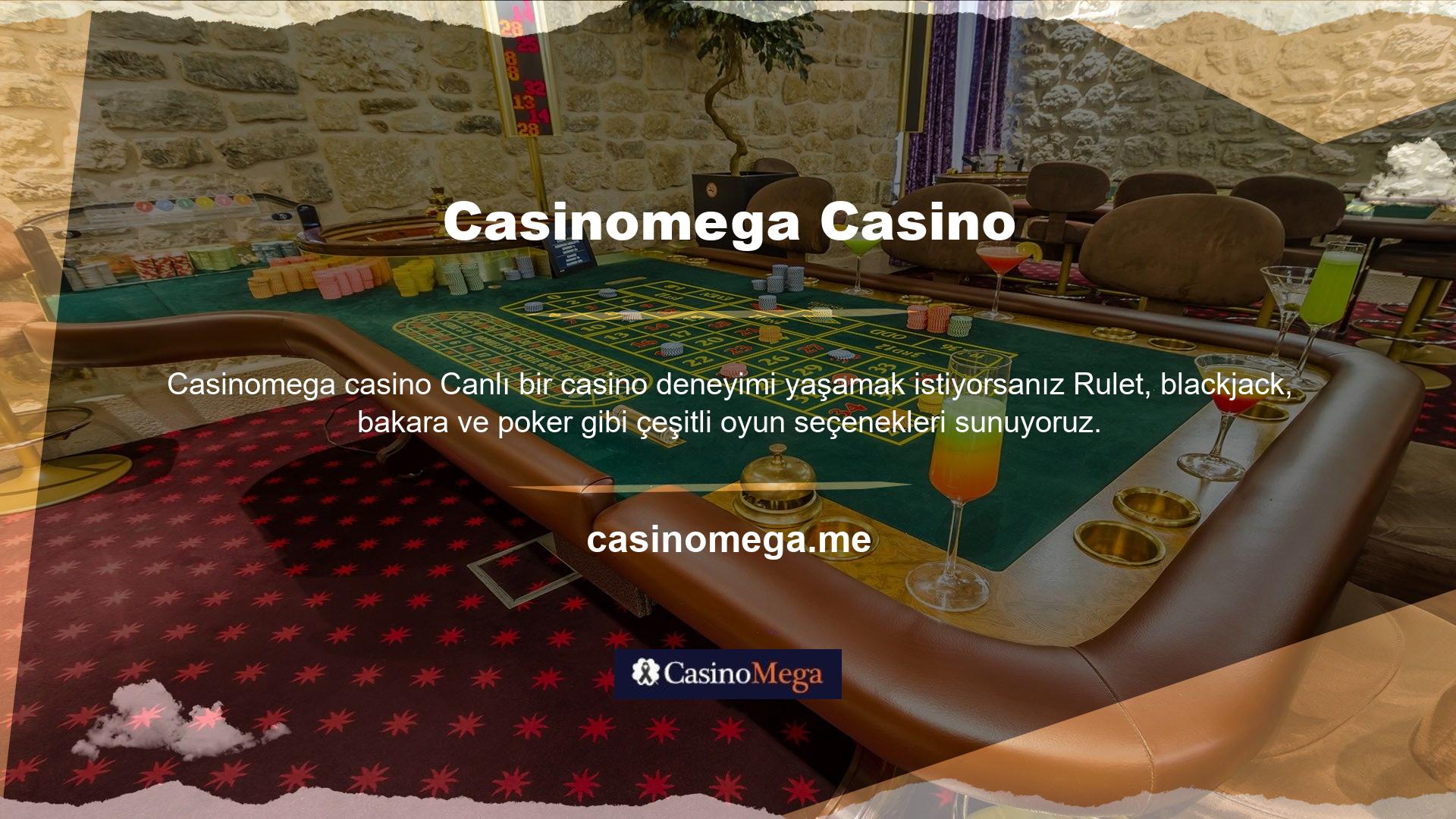 Casinomega oyun sitesi, uzun süredir online oyun sektörüne hizmet vermekte ve oyun severlere faydalı hizmetler sunmaktadır